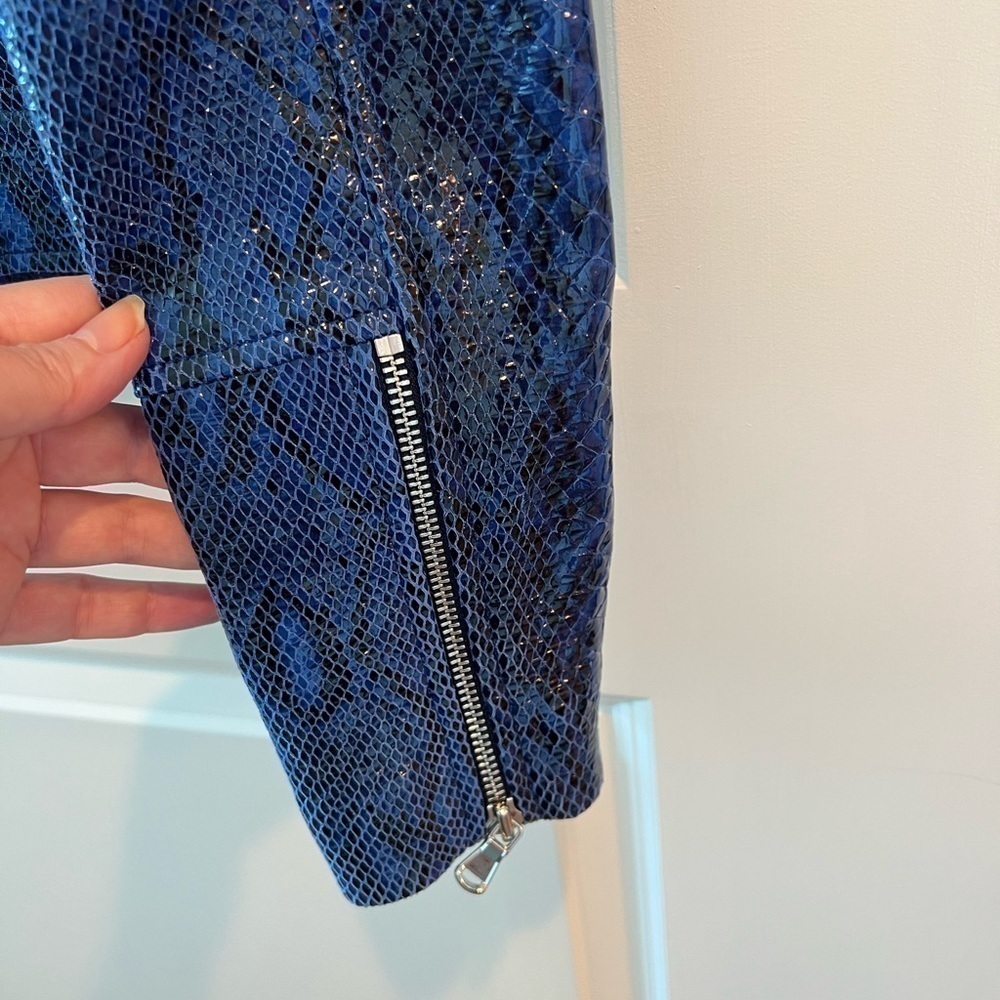 NWT L'AGENCE Python Leather Moto Jacket NWT - image 15
